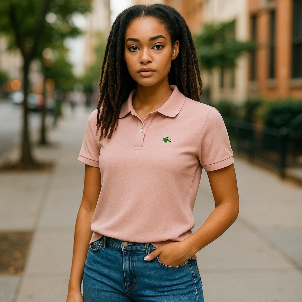 Women’s Lacoste Polo Shirt Pink Size 32  Preppy Golf